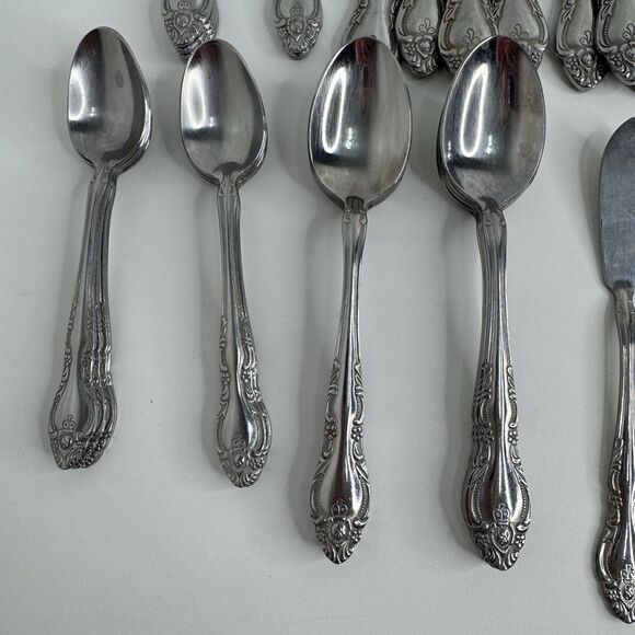 Vtg Oneida Northland Japan Rose Pattern Stainless Flatware Serving Mixed Lot 34 - Picture 8 of 12